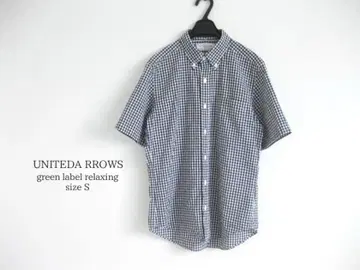 새상품급 UNITED ARROWS 남성용 셔츠 S 코튼 혼방 시어서커