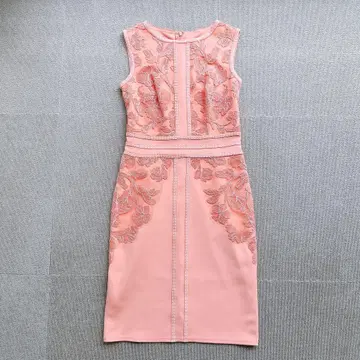 TADASHI SHOJI 타다시 쇼지 코랄 핑크 원피스 사이즈 4