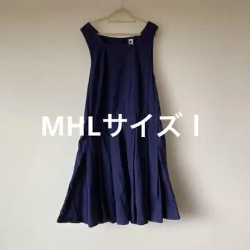 MHL 사이즈 I 네이비 에이프런 드레스 원피스