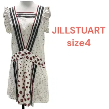 질스튜어트 슬리브리스 장미 화이트 튜닉 얇은 소재 원피스 size4