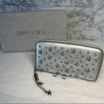 JIMMY CHOO 실버 스타 스터드 장지갑 필리파