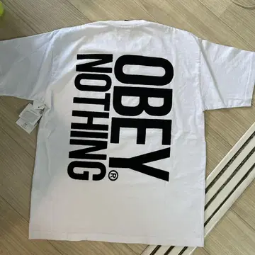 OBEY NOTHING 티셔츠 화이트 새상품 M 사이즈