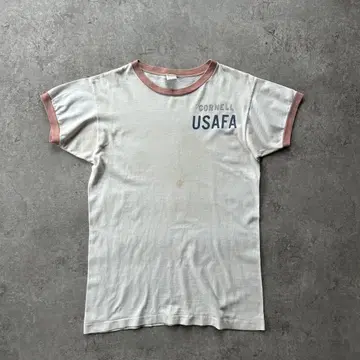 80s 챔피온 링거 티셔츠 USA제 핑크 M USAFA 염색