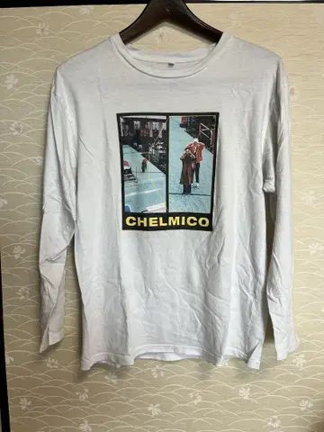 Chelmico 항상 보고 있어요 티셔츠 화이트 긴팔