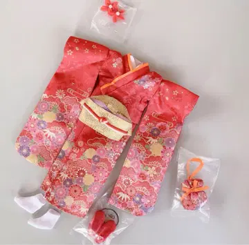 미사용 리카짱 의류 기모노 기모노 베니 기모노 세트