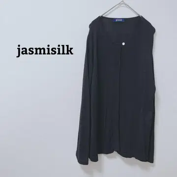 자스미 실크 가디건 겉옷 실크 100 오피카지 U 넥 얇은 소재