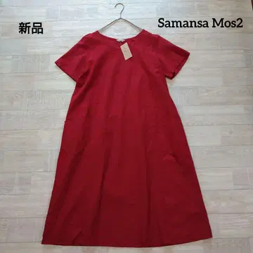 Samansa Mos2 사만사 모스모스 면 린넨 절개 원피스 F 새상품
