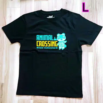 아츠마레 동물의 숲 너굴(다누키치) 티셔츠 블랙 L 미사용 새상품