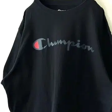 챔피온 Champion 로고 티셔츠 L 블랙 검정 구제 의류 영문