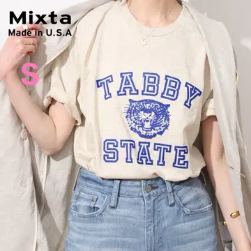 MIXTA/믹스타 TABBY 티셔츠 슬로브 이에나 내추럴