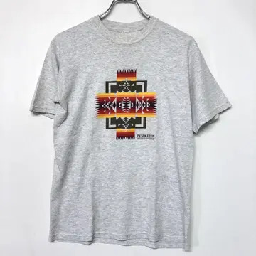 Pendleton 구제 의류 로고 치프 조셉 패턴 그래픽 티셔츠