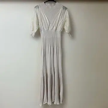 아이보리 니트 롱 원피스