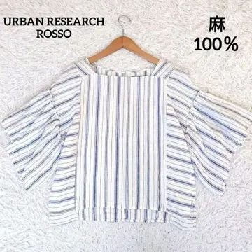어반 리서치 로쏘 블라우스 린넨 100% 린넨 스트라이프 프리 사이즈