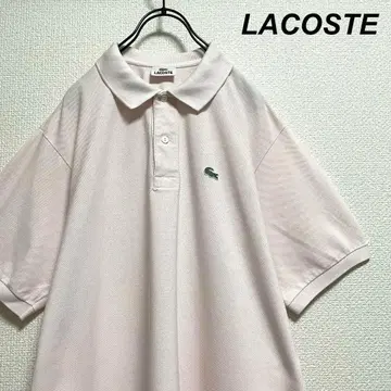 LACOSTE/라코스테 피케 셔츠 핑크 원포인트 자수 로고
