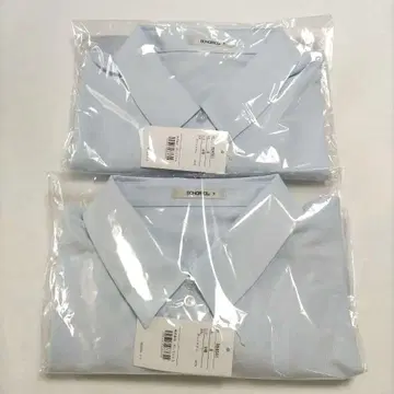 본맥스 RB1661 스카이블루 반팔 니트 블라우스 M 2장
