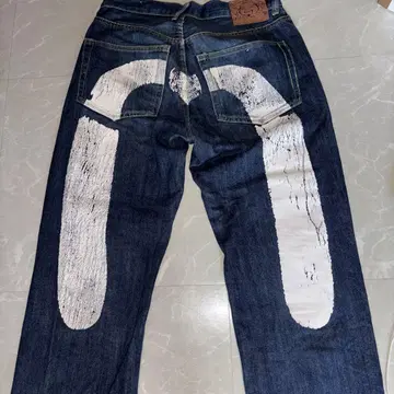 Evisu 데님 빅 카모메 화이트 부츠 상품