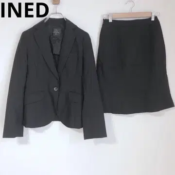이네드 스커트 셋업 포멀 여성 수트 블랙 9