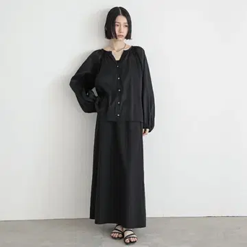 새상품 for/c(포시) 시어 블라우스 가디건 M 블랙