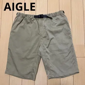 AIGLE 에글 하프 팬츠 베이지 카키 L 사이즈