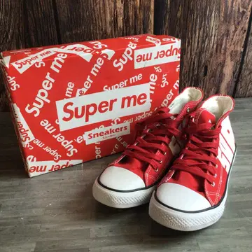 Super me 하이컷 스니커즈 28cm 빨간색 레드
