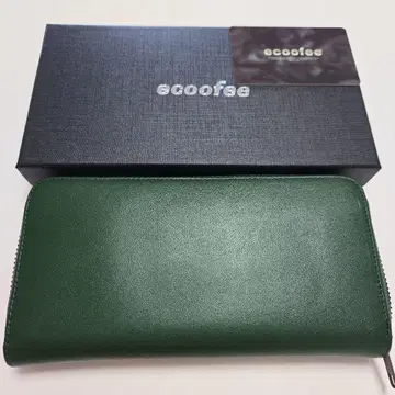 ecoofee 소가죽 그린 장지갑