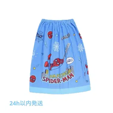 스파이더맨 랩 타월 롤 타월 수영장 타월 스냅 포함 70cm