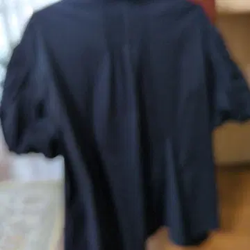 네이비 벌룬 슬리브 셔츠 A 라인 Sono