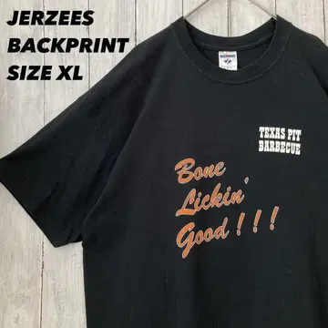 JERZEES 백 프린트 티셔츠 사이즈 XL 블랙 검정 미국 빈티지 의류