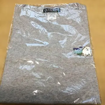 개와 나팔꽃 프린트 그레이 티셔츠 WL