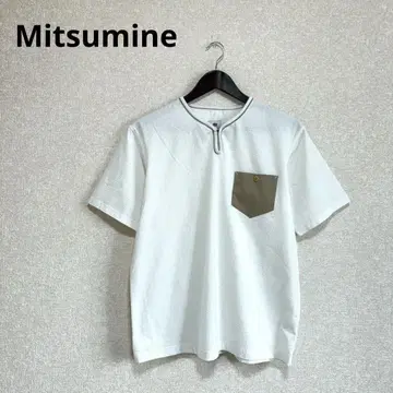 Mitsumine 미츠미네 코튼 린넨 티셔츠 청량감 화이트 L