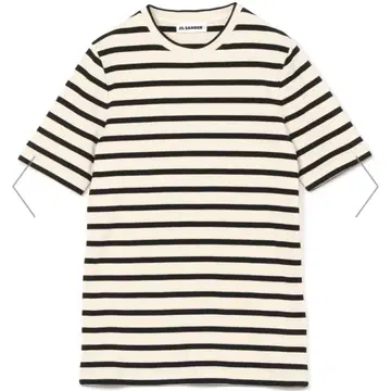 JIL SANDER+ 스트라이프 티셔츠 크루넥 티셔츠