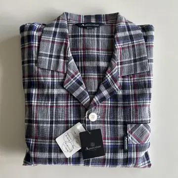 Aquascutum 그레이 계열 체크 긴팔 파자마