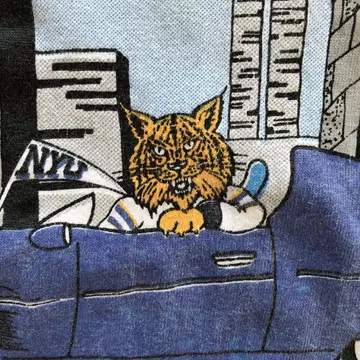 뉴욕 NYU 칼리지 티셔츠 미국 빈티지 라운드 톤 NYC