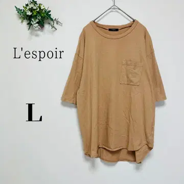 L'espoir 레스포아르 (L) 티셔츠 반팔 백 프린트 넉넉한