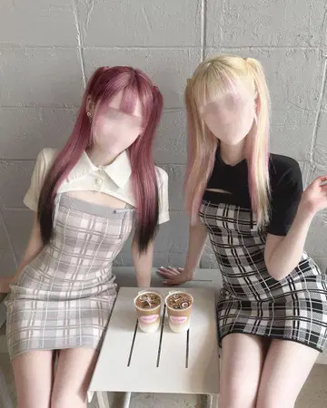 미셸 마카롱 체크 앙상블 원피스 그레이 XS 사이즈 이모