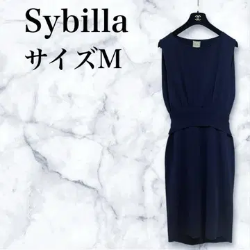 Sybilla 슬리브리스 울 니트 원피스 신축성 스트레치