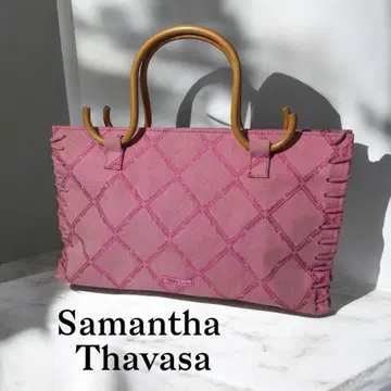 Samantha Thavasa 사만다 타바사 우드 핸들 토트 올라레
