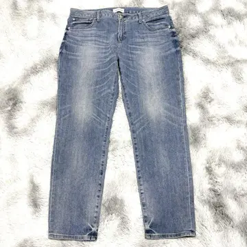 23구 DENIM 빅 사이즈 데님 팬츠 50 워시드 블루 청바지