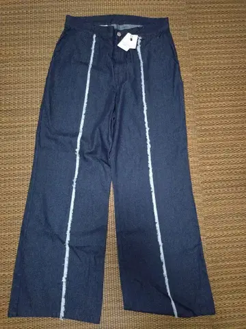 데님 프린지 팬츠