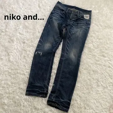 a32 niko and 니코 앤 데미지 가공 데님 빈티지풍 S