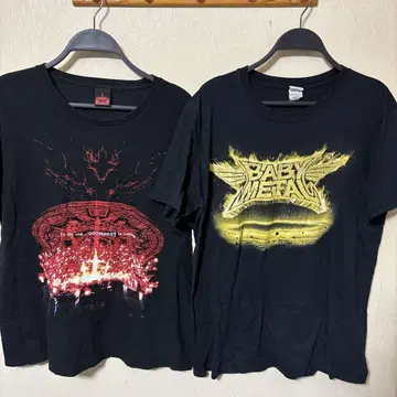 2장 세트 BABYMETAL 밴딩 티셔츠 L 도쿄돔 수입판