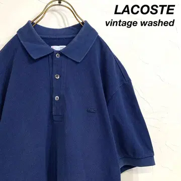 LACOSTE VINTEAGE WASHED 라코스테 피케 셔츠 네이비