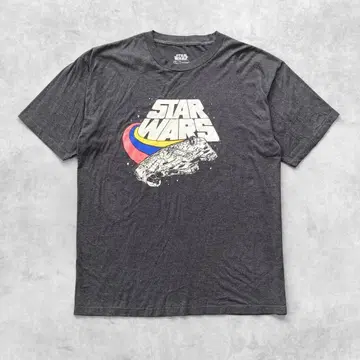 STAR WARS 밀레니엄 팔콘 티셔츠 2XL 다크 그레이 로고