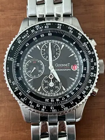GUIONNET CHRONOGRAPH 블랙 손목시계