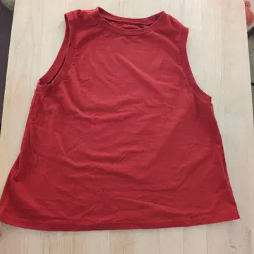 nest Robe 도쿠메 천축 슬리브리스 탑 빨간색 F