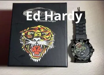 에드 버디 Ed Hardy 스컬 손목시계 남성용/여성용 악마 얇은 비단
