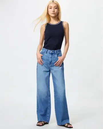 유니클로 와이드 데님 23