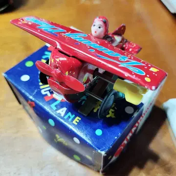 양철제 레트로 장난감 TRAING PLANE