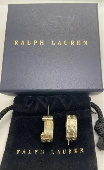 Ralph Lauren 실버 귀걸이(양쪽 귀용) 스티치 패턴