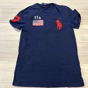 Ralph Lauren 네이비 티셔츠 USA 자수
